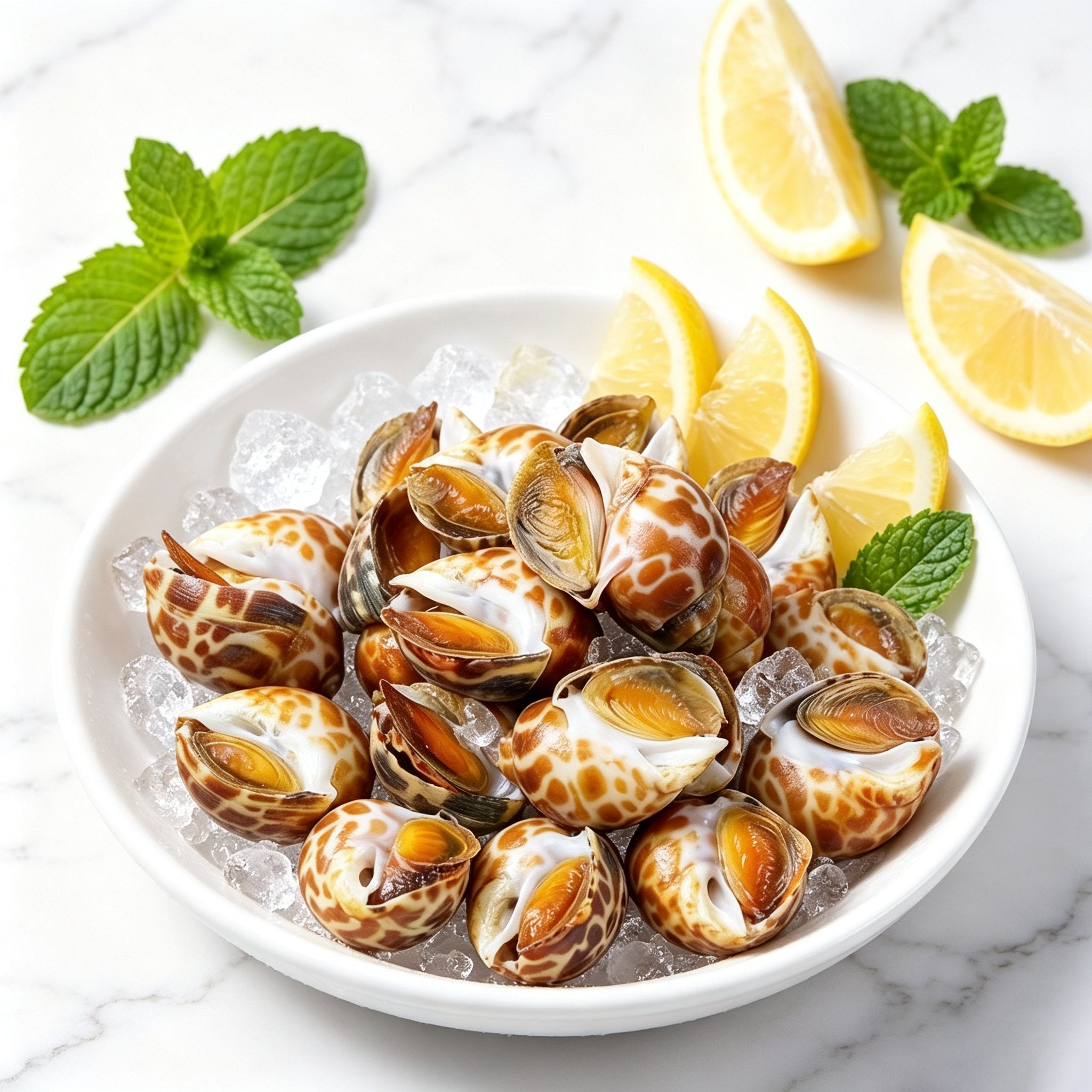 Frozen Spotted Babylon Snails